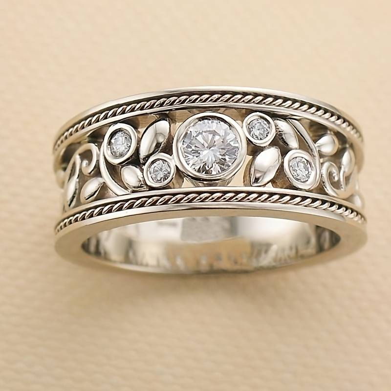 Vintage sølv- og zirkonia-ring
