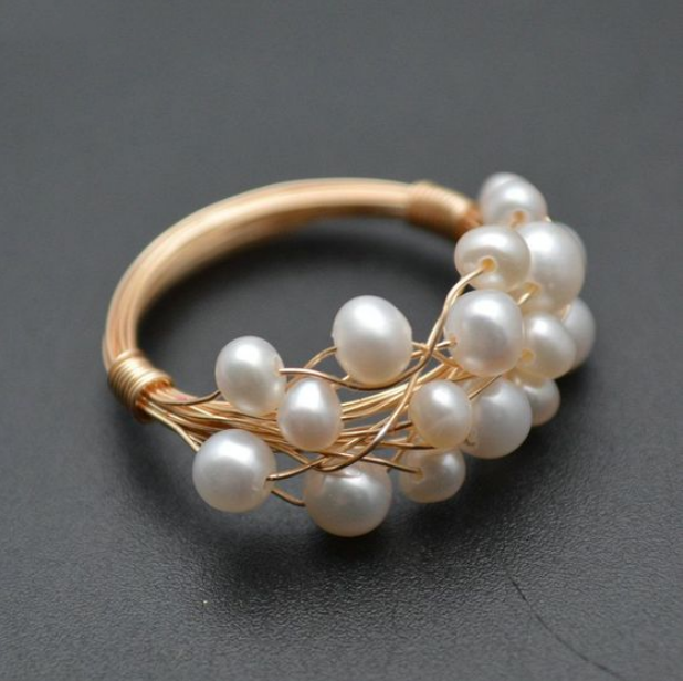 Vintage perle rede ring