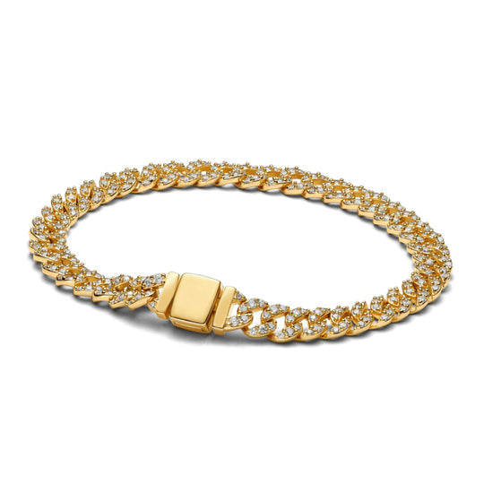 Moissanite cubansk armbånd