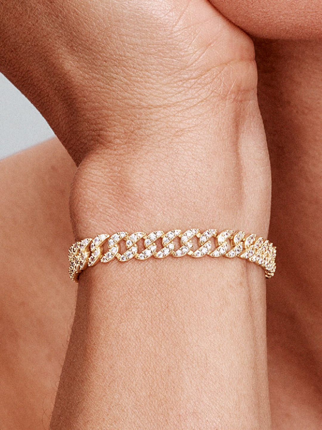 Moissanite cubansk armbånd