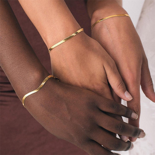 Vida Guld Herringbone armbånd