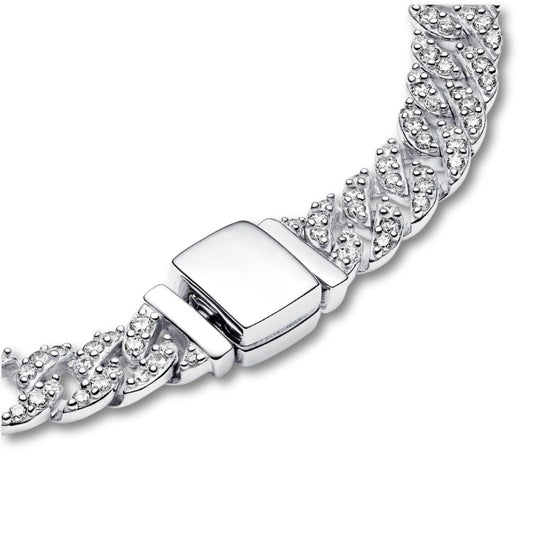 Moissanite cubansk armbånd