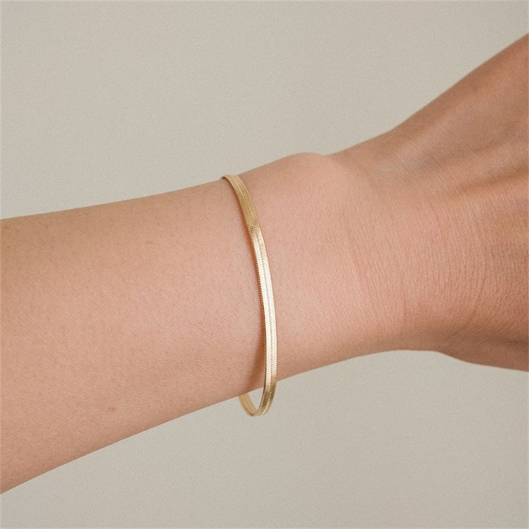 Vida Guld Herringbone armbånd