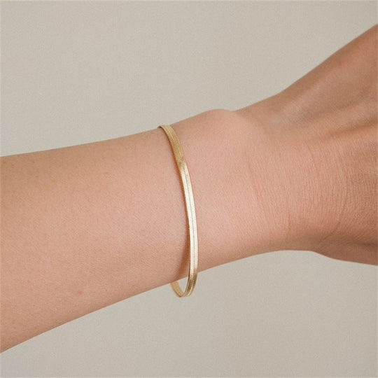 Vida Guld Herringbone armbånd