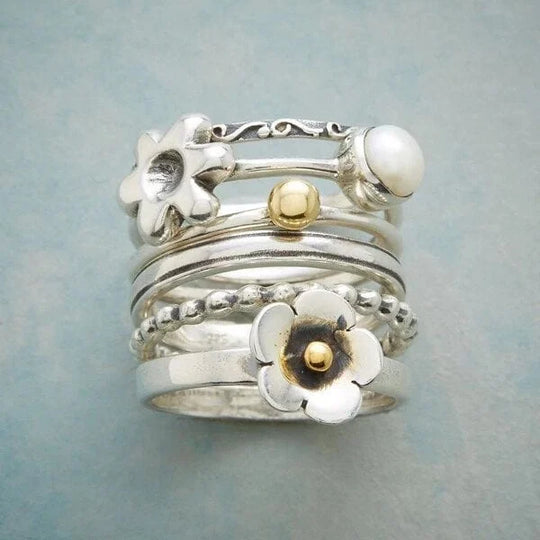 Ring med blomsterperlesæt