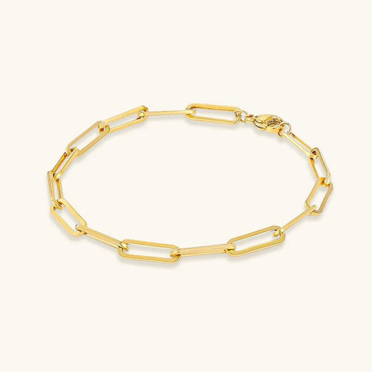 Eloise guld papirclips armbånd