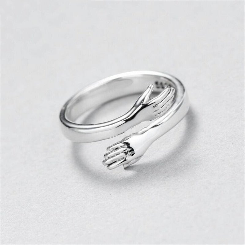 Sølvjusterbar Ring "Omfavnelse"