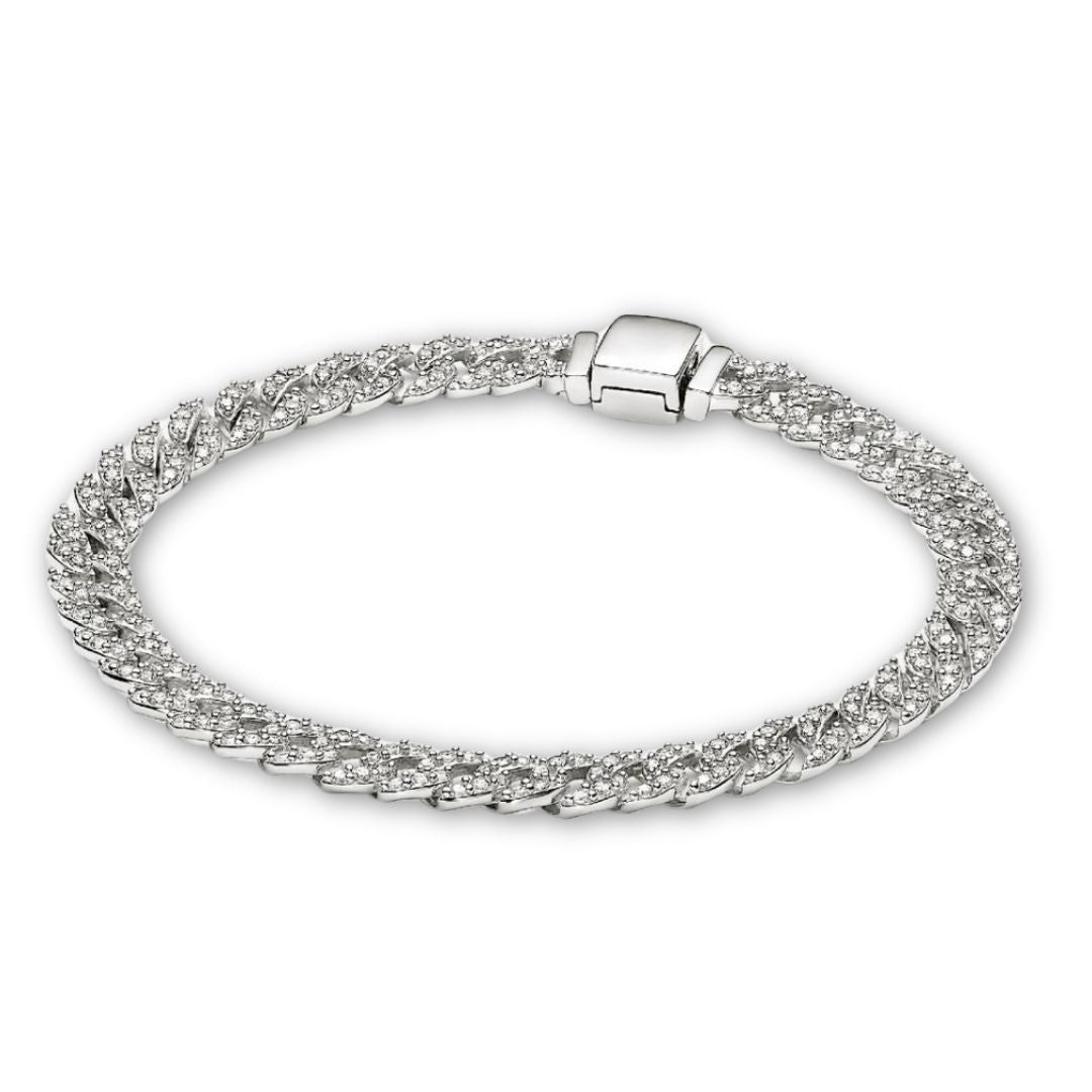 Moissanite cubansk armbånd