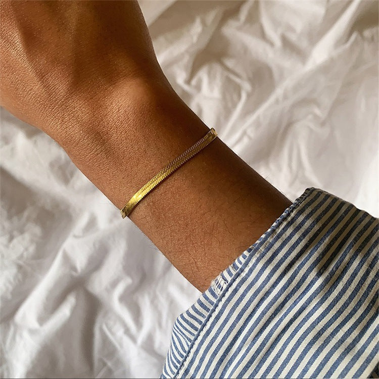 Vida Guld Herringbone armbånd