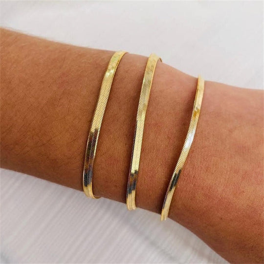 Vida Guld Herringbone armbånd