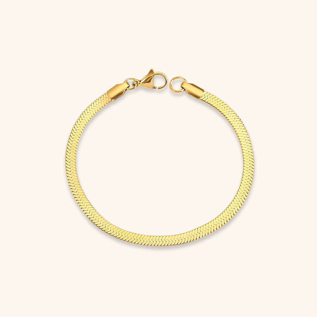 Vida Guld Herringbone armbånd
