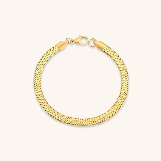 Vida Guld Herringbone armbånd