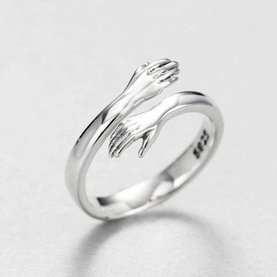 Sølvjusterbar Ring "Omfavnelse"