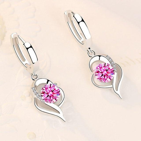 Florale øreringe i 925 sterling sølv og zirkonia