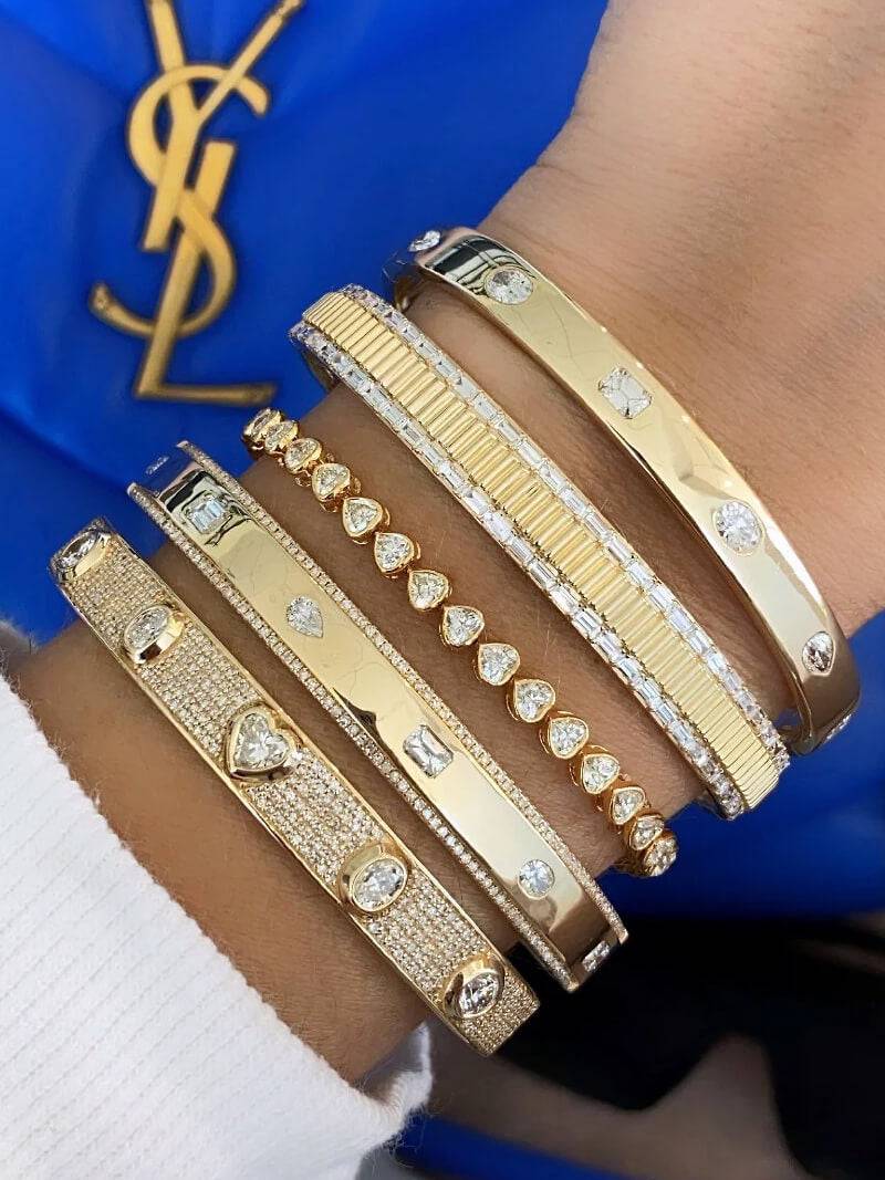 Arabella hjerteformet zirkonia tennisarmbånd
