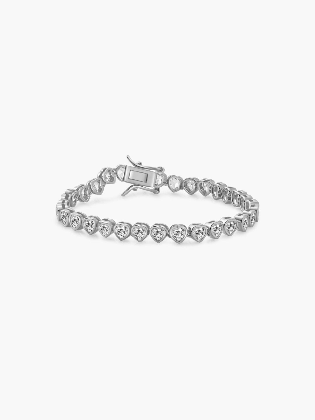 Arabella hjerteformet zirkonia tennisarmbånd