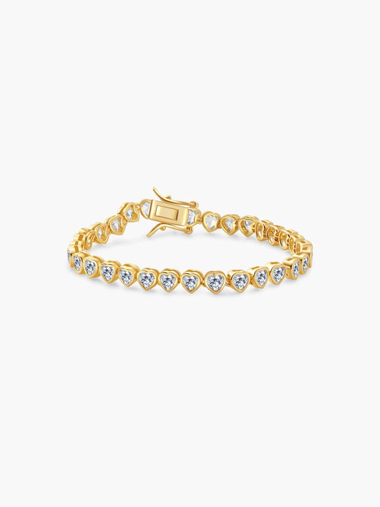 Arabella hjerteformet zirkonia tennisarmbånd