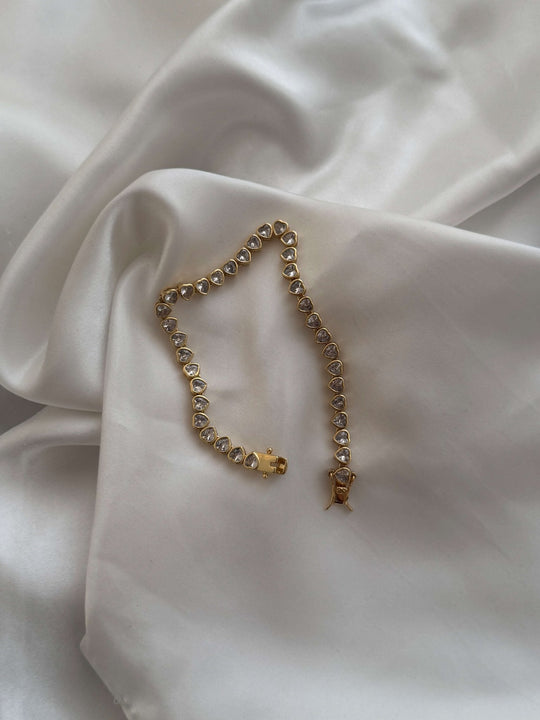 Arabella hjerteformet zirkonia tennisarmbånd